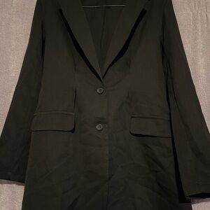 SHEIN Black Blazer Tailored Suit Jacket
